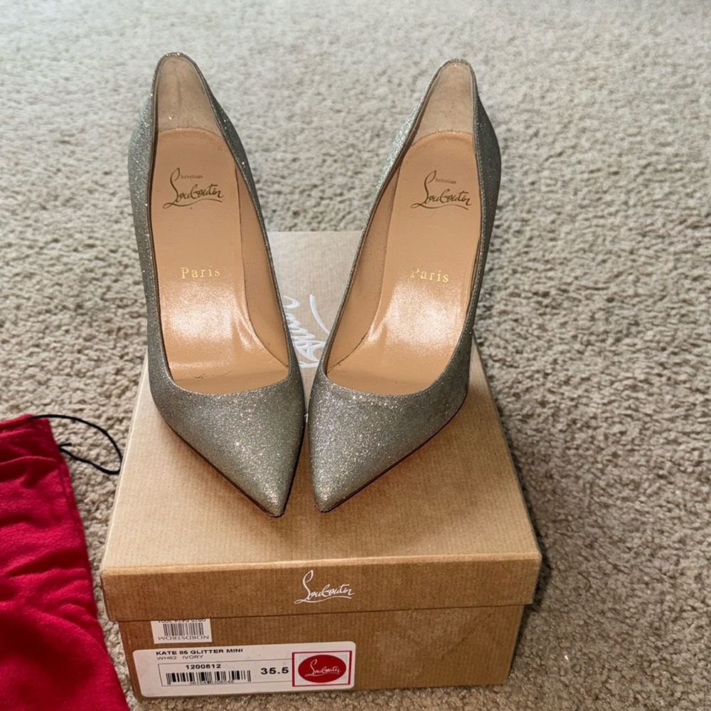 Christian Louboutin Kate Glitter Pointed Toe Pump